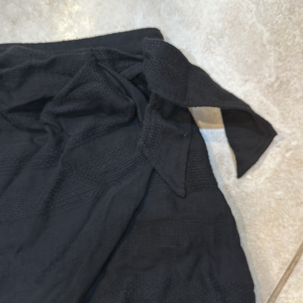 Free People Kamala Endless Summer Black Cotton Gauze Wrap Skirt XS Cover Up - Picture 5 of 9